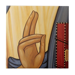 Religiöse Hand-Signal-Kunst Fliese