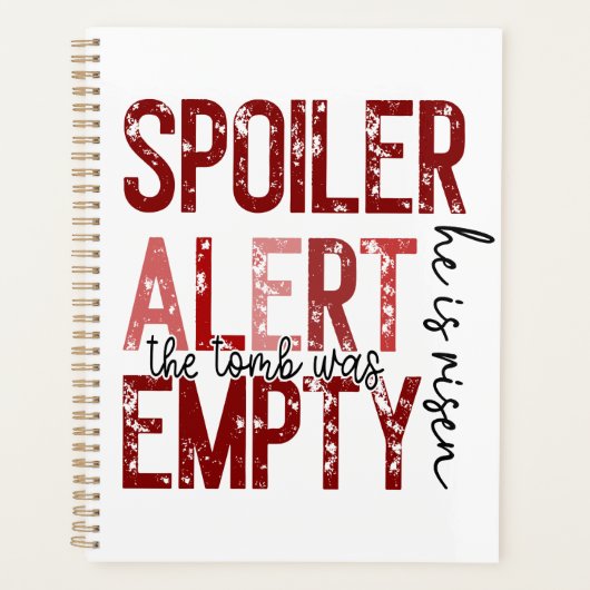 Religiöse "He is Risen" Planner Notebook Planer (Vorderseite)