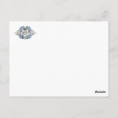 Religiöse Heilige Familie Elegant Blue Floral Viel Postkarte (Rückseite)