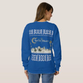 Religiöse heilige Nacht Jerusalem Weihnachtskrippe Sweatshirt (Schwarz voll)