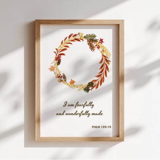 Religiöse Herbstmauer Poster