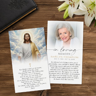Religiöse Herrengebet Jesus Beileidskarte