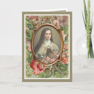 Religiöse hl. Therese Karmeliternonne Vintage-Kart Karte