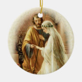 Religiöse Hochzeit Erste Weihnachtszeit Keramikornament (Vorne)
