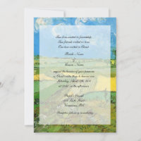 Religiöse Hochzeit. Weizenfelder in Auvers