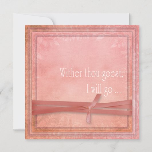 Religiöse Hochzeit, wohin du willst Einladung (Vorderseite)