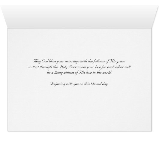 Religiöse Hochzeitkarte (Innenansicht Horizontal (Unten))
