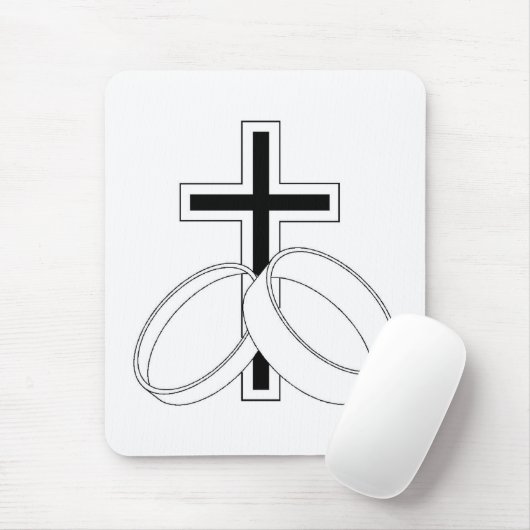 Religiöse Hochzeitssymbole Mousepad (Mit Mouse)