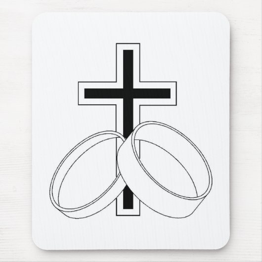Religiöse Hochzeitssymbole Mousepad (Vorne)