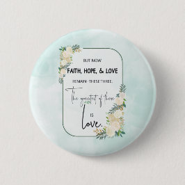 Religiöse Hochzeitstag-Jubiläum Faith Hope-Liebe Button