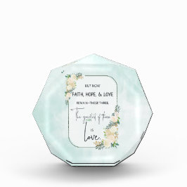 Religiöse Hochzeitstag-Jubiläum Faith Hope-Liebe Fotoblock