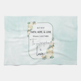 Religiöse Hochzeitstag-Jubiläum Faith Hope-Liebe Geschirrtuch