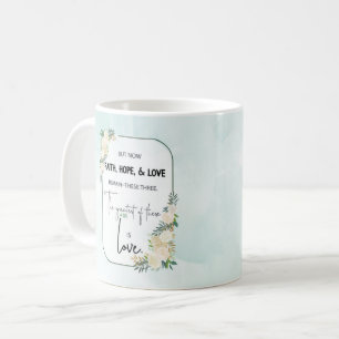 Religiöse Hochzeitstag-Jubiläum Faith Hope-Liebe Kaffeetasse