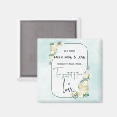 Religiöse Hochzeitstag-Jubiläum Faith Hope-Liebe Magnet (Vorderseite/Rückseite)