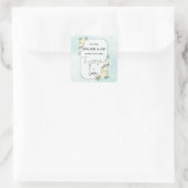 Religiöse Hochzeitstag-Jubiläum Faith Hope-Liebe Quadratischer Aufkleber (Tasche)