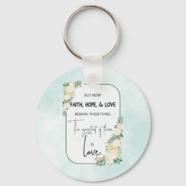 Religiöse Hochzeitstag-Jubiläum Faith Hope-Liebe Schlüsselanhänger
