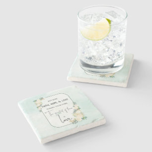 Religiöse Hochzeitstag-Jubiläum Faith Hope-Liebe Steinuntersetzer