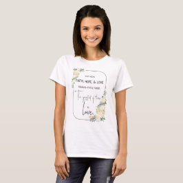 Religiöse Hochzeitstag-Jubiläum Faith Hope-Liebe T-Shirt