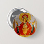 religiöse Ikone heilige Mary und Kind Button (Vorne & Hinten)