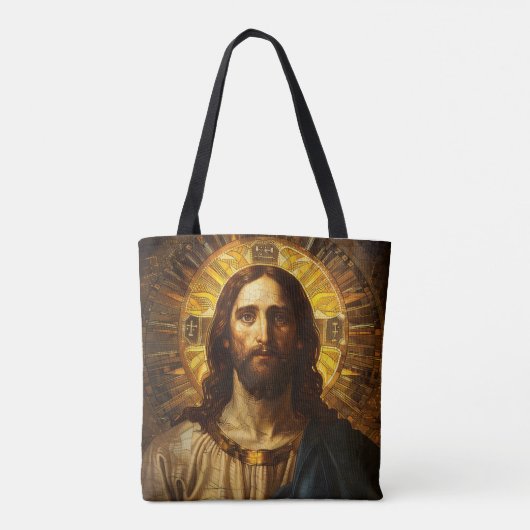 Religiöse Ikone Jesus Christus Tasche (Rückseite)