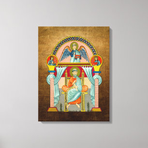 Religiöse Ikone St Matthew des 6. Jahrhunderts Leinwanddruck