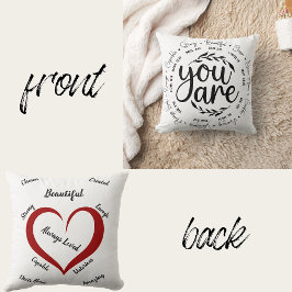 Religiöse Inspirationsbibliotheken "You are" Kissen