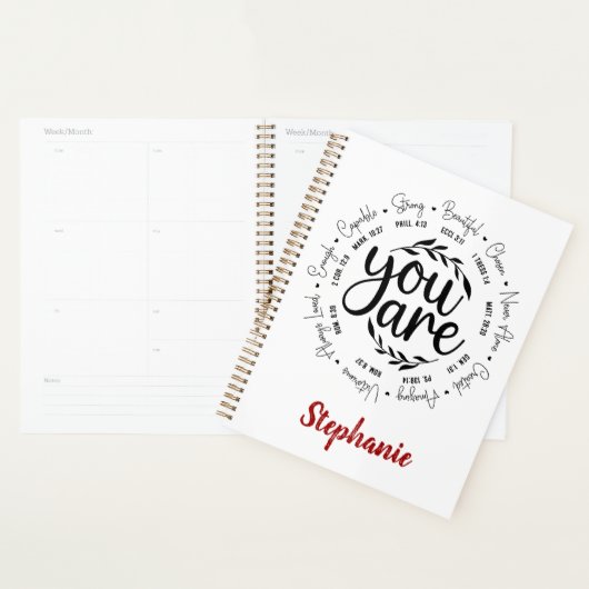 Religiöse Inspirationsbibliotheken "You are" Planer (Anzeige)