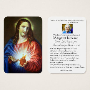 Religiöse Jesu Herz Beerdigung Gedenkstätte Gebet