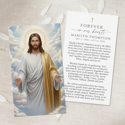 Religiöse Jesus-Erinnerungs-Trauerkarte