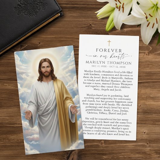 Religiöse Jesus-Erinnerungs-Trauerkarte
