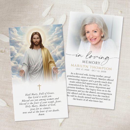 Religiöse Jesus Hail Mary Gebetskarte