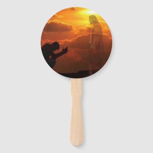 Religiöse Jesus Hand Fan Fächer (Vorderseite)