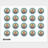Religiöse Jesus Round Stickers (Blatt)