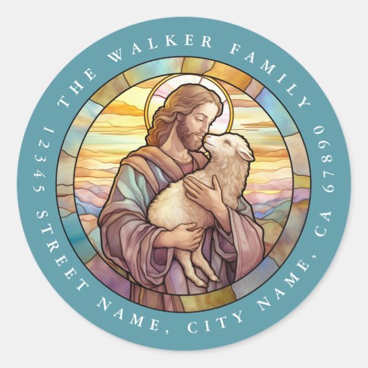 Religiöse Jesus Round Stickers (Vorderseite)