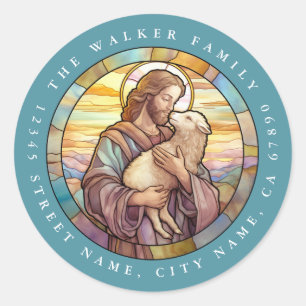 Religiöse Jesus Round Stickers