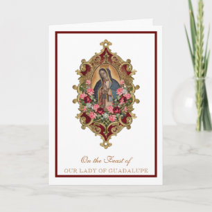 Religiöse Jungfrau Maria Guadalupe Spanische Festk Karte