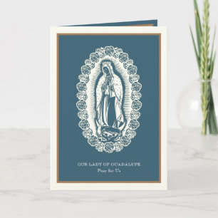 Religiöse Jungfrau Maria Guadalupe Spanische Festk Karte