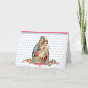 Religiöse Jungfrau Maria Jesus Katholische Gebet V Karte
