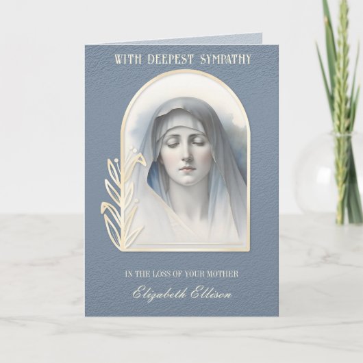 Religiöse Jungfrau Maria Katholisches Beileid Beil Karte (Vorderseite)