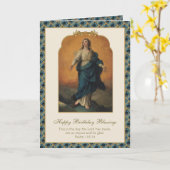 Religiöse Jungfrau Mary Annahme Geburtstag Karte (Gelbe Blume)