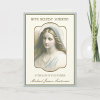 Religiöse Jungfrau Mary Beileid Vater Beileid