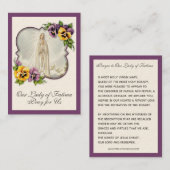 Religiöse Jungfrau Mary Fatima Katholisches Gebet Visitenkarte (Vorne/Hinten)