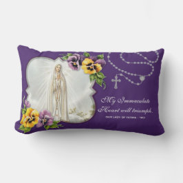 Religiöse Jungfrau Mary Fatima Rosary Lendenkissen