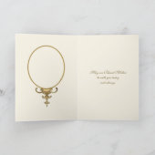 Religiöse Jungfrau Mary Fatima Vintage Blumenkarte Karte (Innenseite)