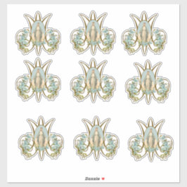 Religiöse Jungfrau Mary Floral Elegant Vinyl Stick Aufkleber