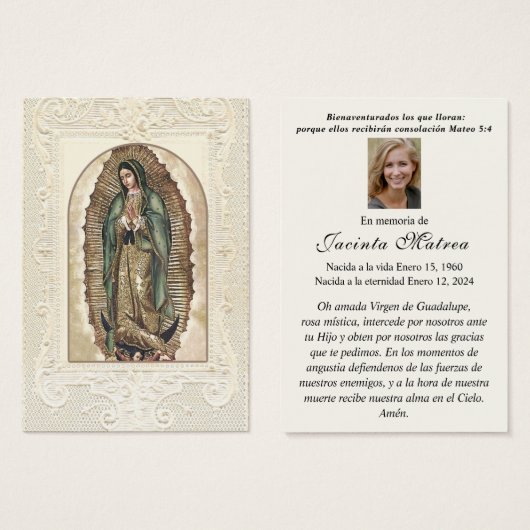 Religiöse Jungfrau Mary Guadalupe Katholische Beer (Vorne & Hinten)