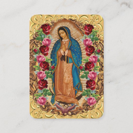 Religiöse Jungfrau Mary Guadalupe Katholische Beer Platzkarte (Vorderseite)