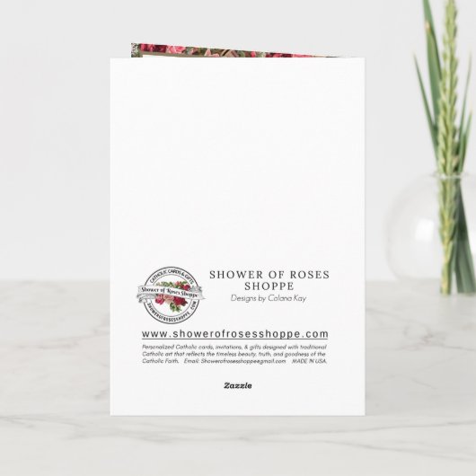 Religiöse Jungfrau Mary Guadalupe Rose Karte (Rückseite)