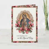 Religiöse Jungfrau Mary Guadalupe Rose Karte (Vorderseite)