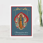 Religiöse Jungfrau Mary Guadalupe Spanische Rose Karte (Vorderseite)